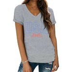 Women's America 1776 Flag Bow V-Neck T-Shirt