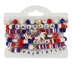 USA Flag Independence Day Bracelet