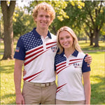 Men's Patriotic Eagle Flag Polo Shirt