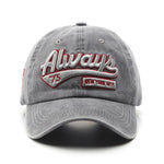 Vintage Letter Embroidered Snapback Cap