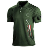 Men's Star Flag Golf Polo Shirt