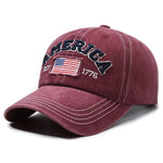 Vintage America 1776 Flag Embroidered Dad Hat