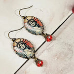Statue of Liberty Antique Bronze Drop Earrings