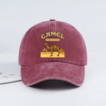 Vintage Camel Desert Scene Baseball Cap