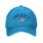 American Flag 4th of July Baseball Cap Est. 1776
