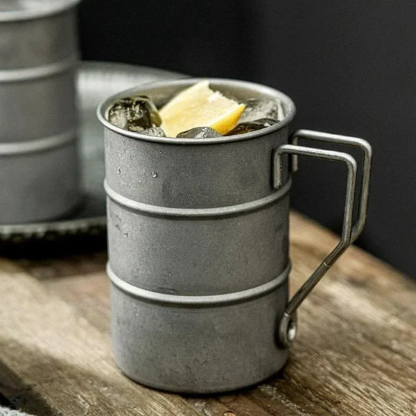Rustic Vintage Steel Camping Mug