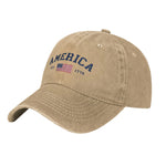 American Flag 4th of July Baseball Cap Est. 1776