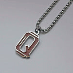 Stainless Steel Football Initial Letter Necklace
