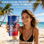 USA 250th Anniversary Color Changing Cup 1776-2026 Patriotic Stainless Steel Tumbler American Independence Day Gift Mug