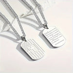 USA Flag Bible Verse Cross Necklace