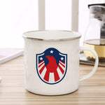 American flag enamel cup coffee cup usa couple mug personality camping campfire beer tea cup original breakfast cup