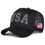 USA Letter Embroidered Mesh Cap