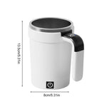 380ml Automatic Stirring Coffee Cup Electric Magnetic Rechargeable with Temp Display Stirrer for Travel Home Hotel Business Trip