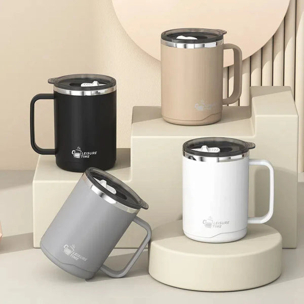 Stainless Steel Insulated Coffee Mug with Handle