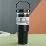 600/890ML Stainless Steel Thermos Mug With Straw Car Insulated Flask Water Tumbler for Outdoor Keeps Cold and Heat Thermal Mug
