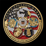 Military Coast Guard Gold-Plated Challenge Coin
