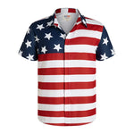 Men's American Flag Hawaiian Shirt