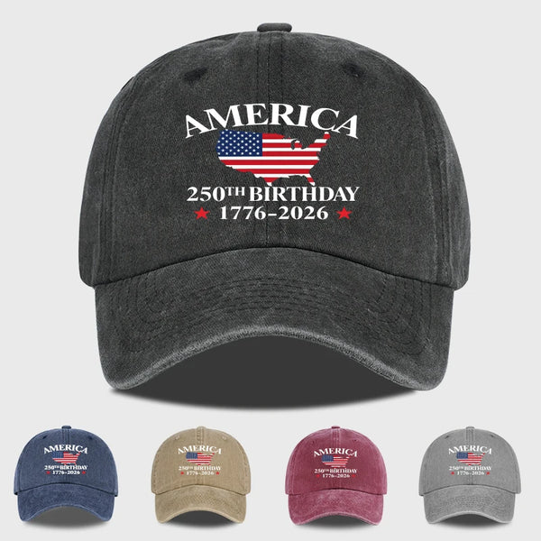 USA 250th Birthday Vintage Dad Hat