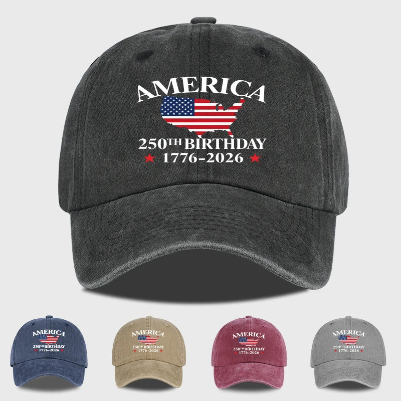 USA 250th Birthday Vintage Dad Hat
