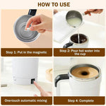 380ml Automatic Stirring Coffee Cup Electric Magnetic Rechargeable with Temp Display Stirrer for Travel Home Hotel Business Trip