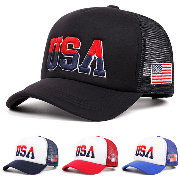 USA Side Embroidered Flag Baseball Cap