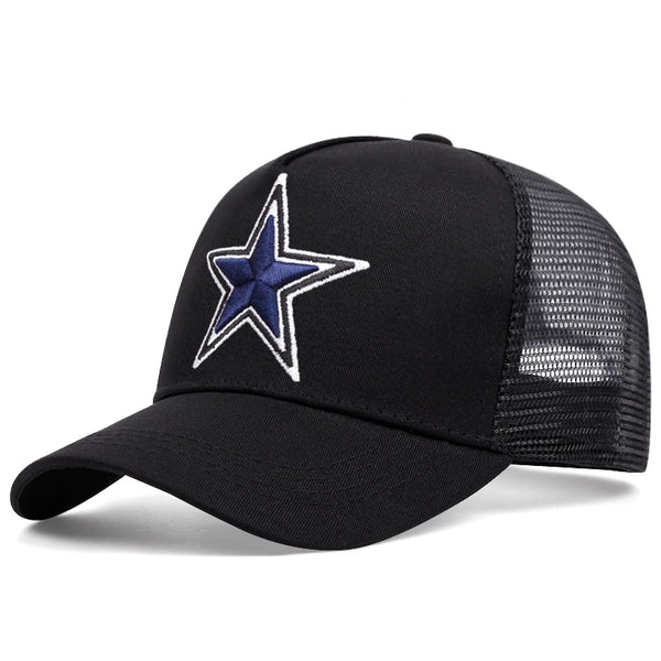 Star Embroidered Mesh Trucker Hat