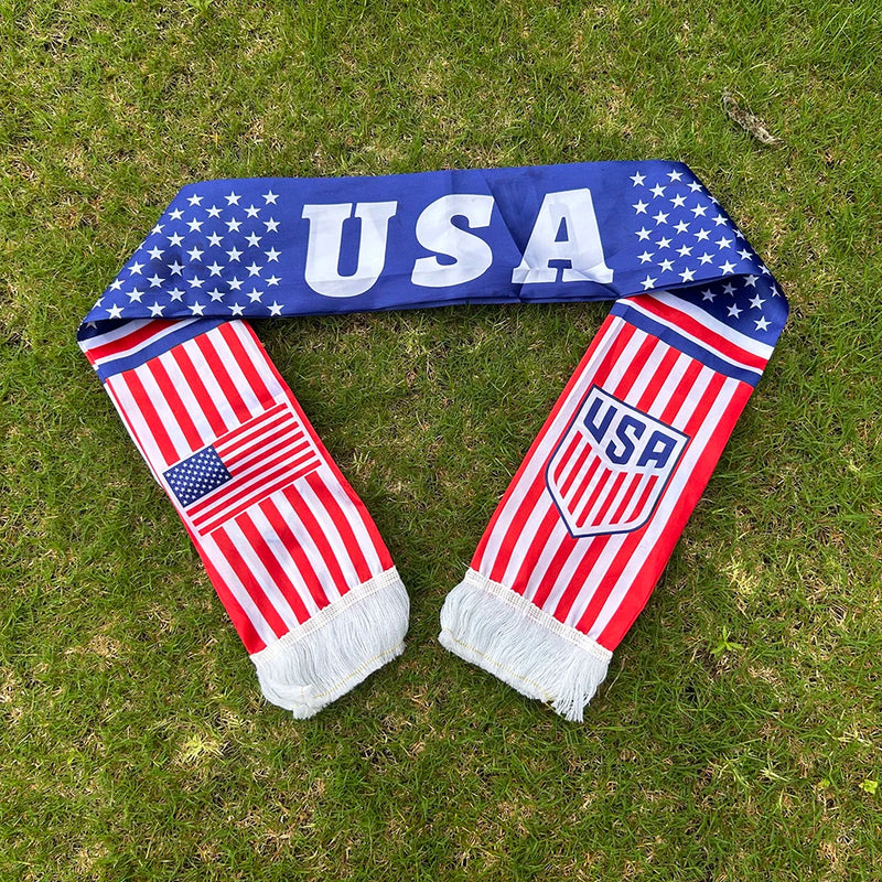 American Flag Satin Scarf
