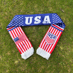 American Flag Satin Scarf