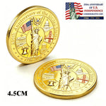 America Gold-Plated Commemorative Coin With Case