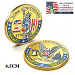America Gold-Plated Commemorative Coin With Case